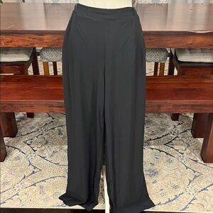 Flowing Wide-Leg Black Women's Pants
